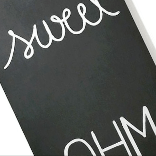 Calligraphie Ohm Sweet Ohm | Panneau Fait Main