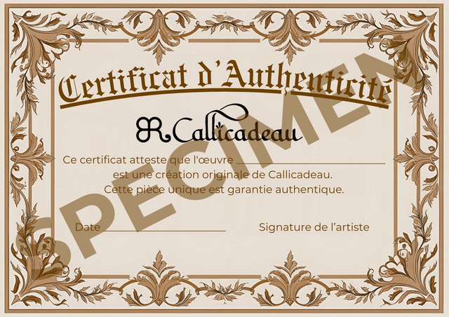 Calligraphie Lettrine L | Tableau Fait Main